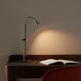 Verstelbare lamp, satijn nikkel, Roslyn