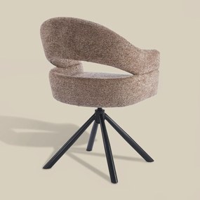 Eetkamerstoel Met Open Rug Bruin Zwart