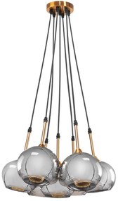 Plafondlamp hangende glazen bollen APP898-7CP