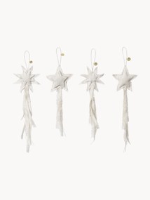 Stoffen kerstboomhanger Vela van biokatoen, 4-delig
