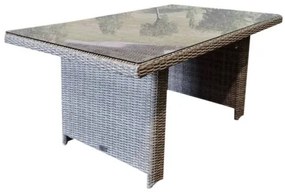 Ibiza lounge-dining tafel 140x80xH70 cm grijs