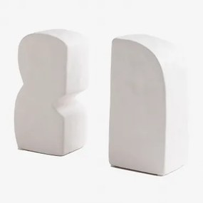 Boekensteun Van Beton Adler Wit - Sklum