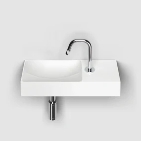 Clou Vale keramische fontein 45cm met kraangat rechts wit mat