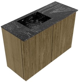 Mondiaz Joya DLux 60cm toiletmeubel dusk met wastafel faye links 1 kraangat lava