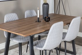 Jörn Eetkamerstoel - Kelsey - Lichtgrijs - Fluweel - Jörn