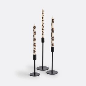 Set van 3 kaarsen met luipaardprint, Azhar