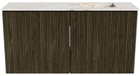Mondiaz Joya DLux 80cm toiletmeubel shadow met wastafel faye rechts zonder kraangat frappe
