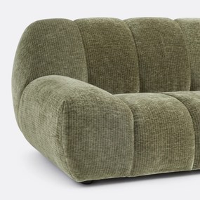 Vintage 3-zitsbank in ribfluweel, Nuria