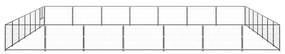 vidaXL Hondenkennel 49 m² staal zwart