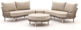 + 10% kassakorting | Hoek loungeset Intenso | 5 personen | Loungeset Beige | Hoekbank Aluminium | 223x223cm | Kees Smit Tuinmeubelen