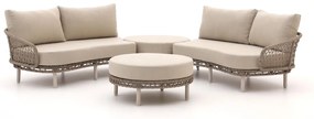 Hoek loungeset Intenso | 5 personen | Loungeset Beige | Hoekbank Aluminium | 223x223cm | Kees Smit Tuinmeubelen