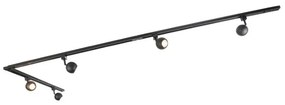 Smart railsysteem zwart 5-lichts 1-fase - Iconic Gissi Modern GU10 Binnenverlichting Lamp