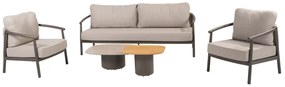 Taste by 4 Seasons Demi set van 2 salontafels terre 50 x 60 en 70 x 80 cm Loungetafel   bruin weerbestendig