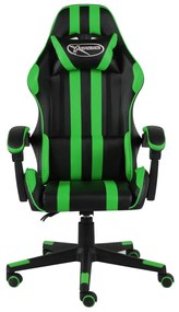vidaXL Racestoel kunstleer zwart en groen