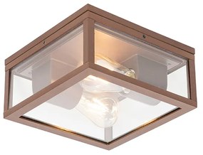 Industriële plafondlamp roestbruin IP44  2-lichts - Charlois