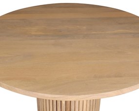 Ronde Eettafel Naturel Mangohout - 120 X 120cm.