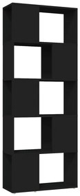 vidaXL Boekenkast/kamerscherm 60x24x155 cm spaanplaat zwart