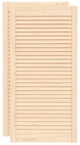 vidaXL Louvredeuren 2 st 99,3x49,4 cm massief grenenhout