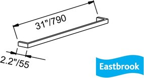 Eastbrook Alento handdoekenrek chroom 80cm