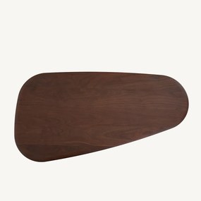 Salontafel van notenhout, hoogte 30 cm, TRIANGOLO