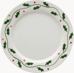 Handbeschilderd kerst dinerbord Holly