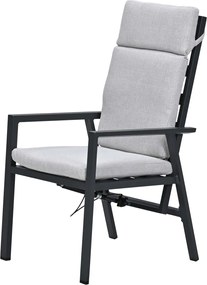 Garden Impressions Kasper tuinset 5-delig - tuintafel 160x84 cm donker grijs