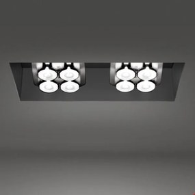 Artemide Architectural -   Plafondlamp spots Una pro Aluminium / Zwart  Aluminium