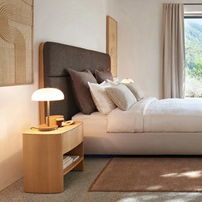 Nachtkastje in noten- of eikenfineer, Wilg