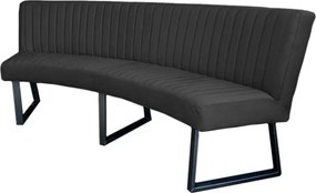 Eetkamerbank - Hengelo - stof Element donkergrijs 22 - geschikt voor ovale tafel 200 cm