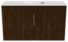 Mondiaz Joya 70cm toiletmeubel walnut met wastafel faye midden 1 kraangat talc