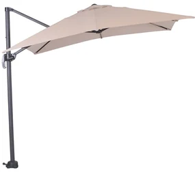 Garden Impressions Hawaii zweefparasol S 250x250 - donker grijs - ecru