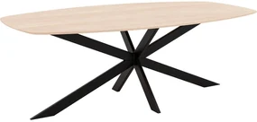 Goossens Excellent Eettafel Floyd, Semi ovaal 240 x 120 cm