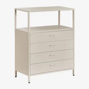 80x40 Cm Ladekast Van Staal Janine Tapioca Beige - Sklum