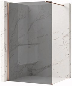 Walk-in douchewand Rea Flexi Grey / Brush Copper 80