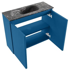 Mondiaz Ture DLux toiletmeubel 60cm jeans met wastafel lava midden met kraangat