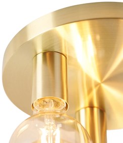 Smart plafondlamp met dimmer goud rond incl. 3 Wifi G95 - Facil Design, Modern E27 Binnenverlichting Lamp