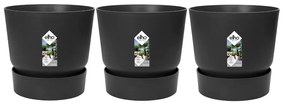 3x Pot elho Greenville zwart D30xH28