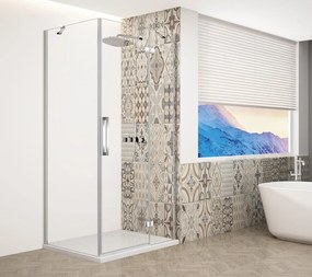 Gelco Trinity douchecabine met helder glas 80x80cm rechts chroom