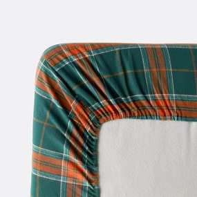 Hoeslaken flanel, omslag 30 cm, geruit, JORASSES