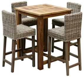 Rita barset 80x80xH105 cm 5-delig teak