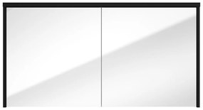 Fontana Basic spiegelkast 117cm met 2 deuren zwart mat