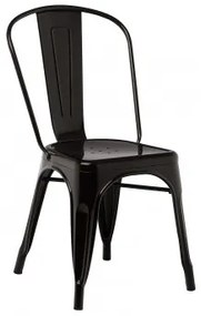 Set van 4 stapelbare LIX-stoelen Zwart - Sklum