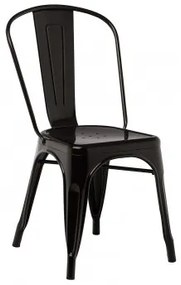 Set Van 4 Stapelbare Stoelen In Staal Lix Zwart - Sklum
