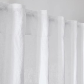 Gordijn in gewassen linnen met verdekte lussen, radiator, Onega