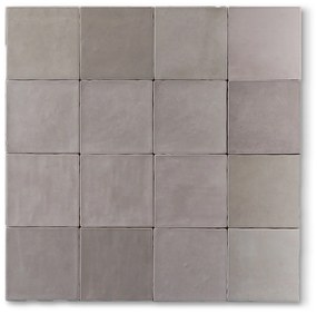 Hoogglans Handvorm Wandtegel 10x10 Cm Alexand Grijs RBT101