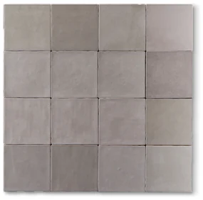 Hoogglans Handvorm Wandtegel 10x10 Cm Alexand Grijs RBT101