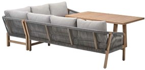 Garden Impressions Alora lounge dining set 3-delig rechts - grey sand