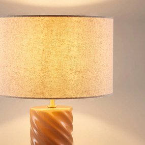 Tafellamp van keramiek en linnen, Dehen