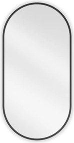 Mexen Loft ovale badkamerspiegel 80 x 40 cm, zwarte lijst - 9851-080-040-000-70