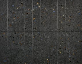 DTG Terrazzo wandtegel 7.5x30cm antraciet mat